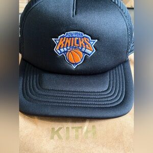 Kith & '47 for New York Knicks Satin Franchise LS Fitted Trucker Hat Black 7 1/4